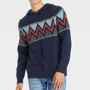 Goodfellow Knit Hooded Sweater Navy Blue NWT MEDIUM